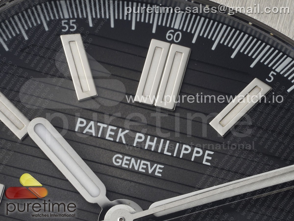 Nautilus 5980 SS PPF Black Dial on SS Bracelet A28-520