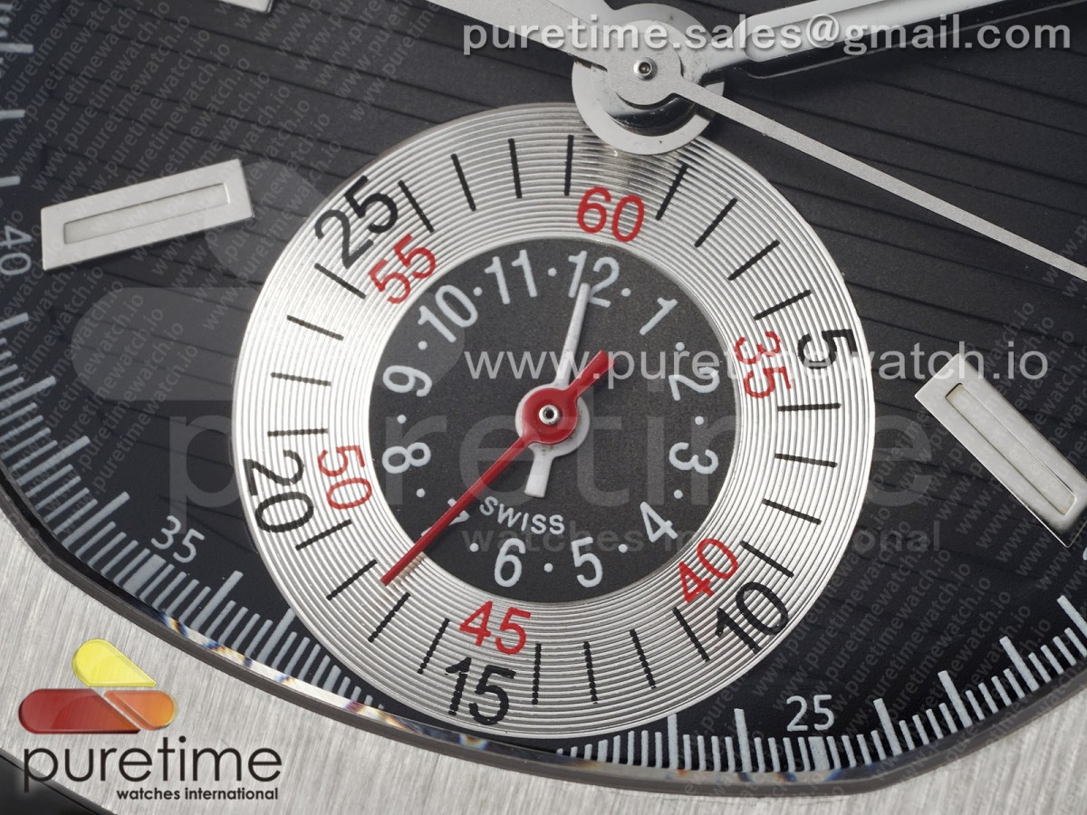 Nautilus 5980 SS PPF Black Dial on SS Bracelet A28-520