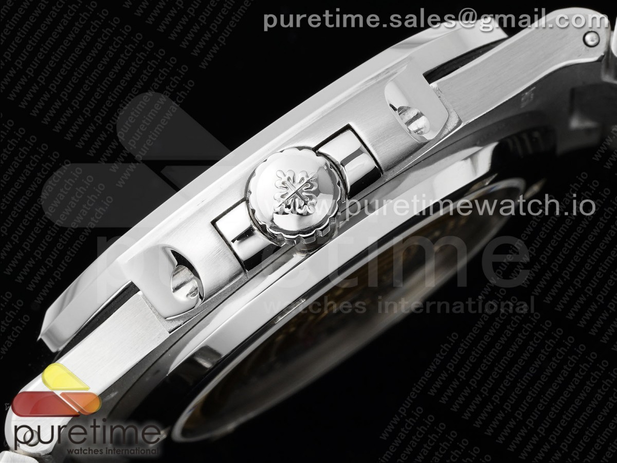 Nautilus 5711 SS TWF Full Diamonds Blue Dial on Diamonds Bracelet A324