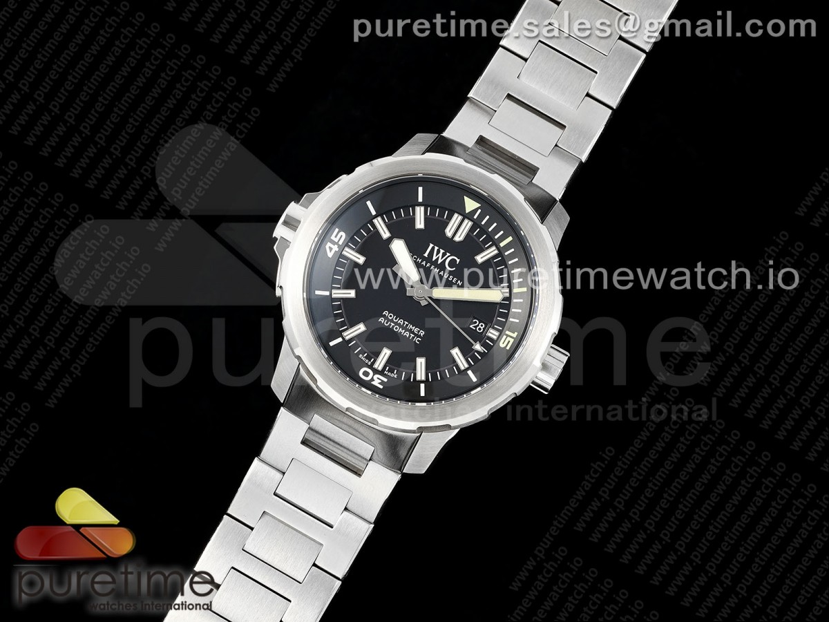 Aquatimer SS IW3290 V6SF Black Dial on SS Bracelet A2892