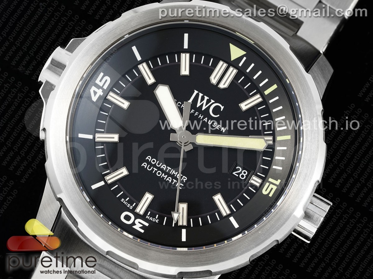 Aquatimer SS IW3290 V6SF Black Dial on SS Bracelet A2892