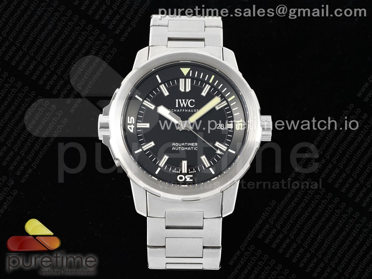 Aquatimer SS IW3290 V6SF Black Dial on SS Bracelet A2892