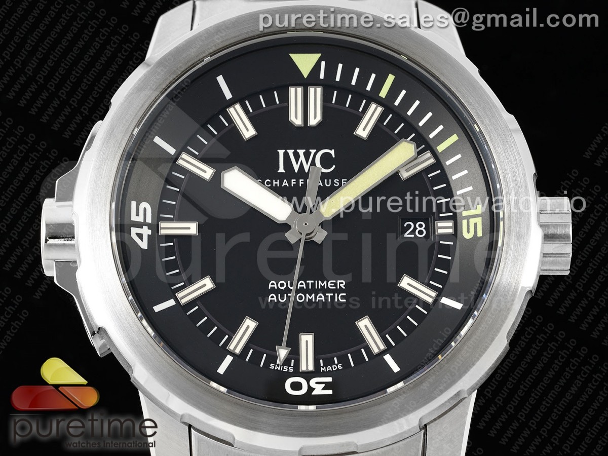 Aquatimer SS IW3290 V6SF Black Dial on SS Bracelet A2892
