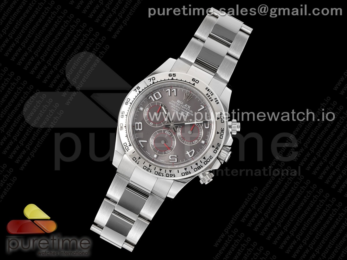 Daytona 116509 Clean Gray Dial Arabic Markers on SS Bracelet SA4130 V2