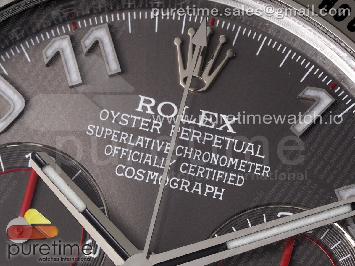 Daytona 116509 Clean Gray Dial Arabic Markers on SS Bracelet SA4130 V2