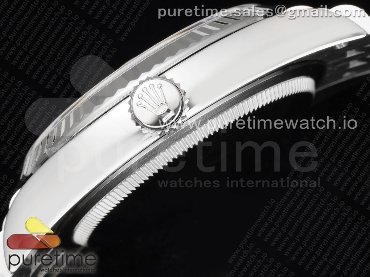 DateJust 36 126234 Clean 904L Steel Black Diamonds Dial on Jubilee Bracelet VR3235