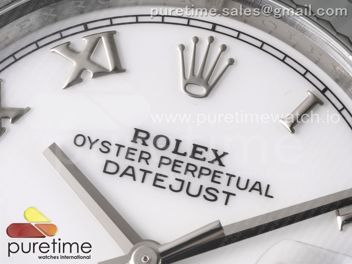 DateJust 36 126234 Clean 904L Steel White Roman Dial on Jubilee Bracelet VR3235
