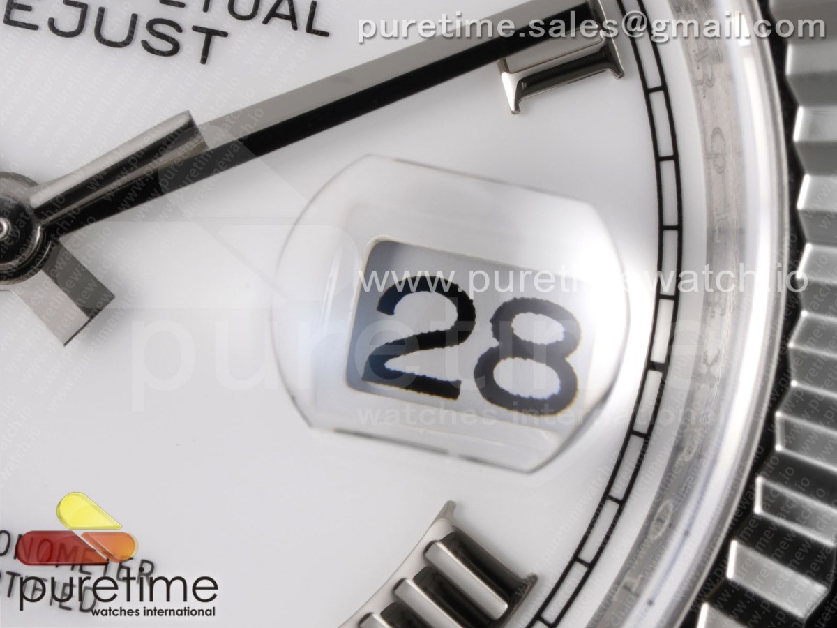 DateJust 36 126234 Clean 904L Steel White Roman Dial on Jubilee Bracelet VR3235