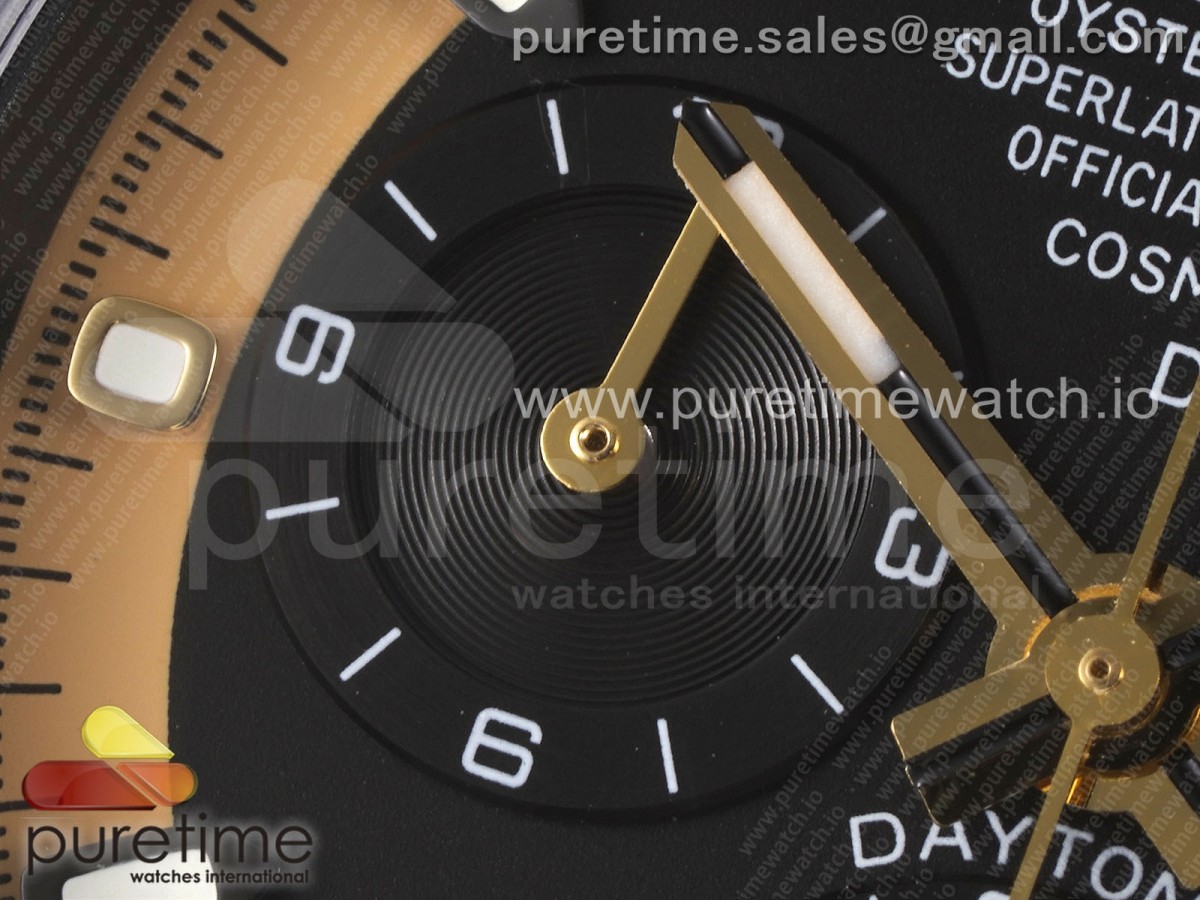 Daytona DIW Carbon Case and Bezel DIWF Edition Black/Gold Dial on Black Nylon Strap A7750