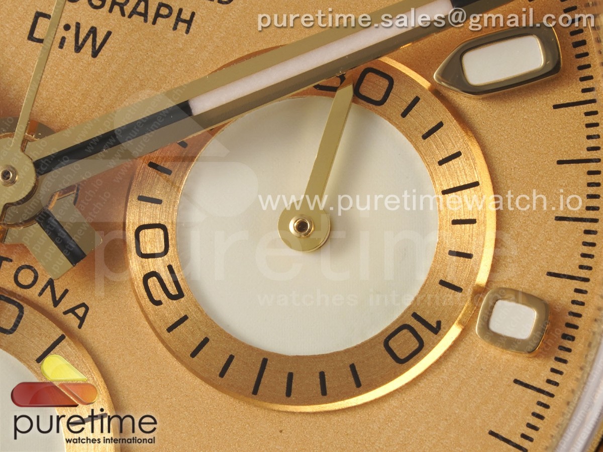 Daytona DIW White Carbon Case YG Bezel DIWF Edition YG Dial on Brown Leather Strap A7750