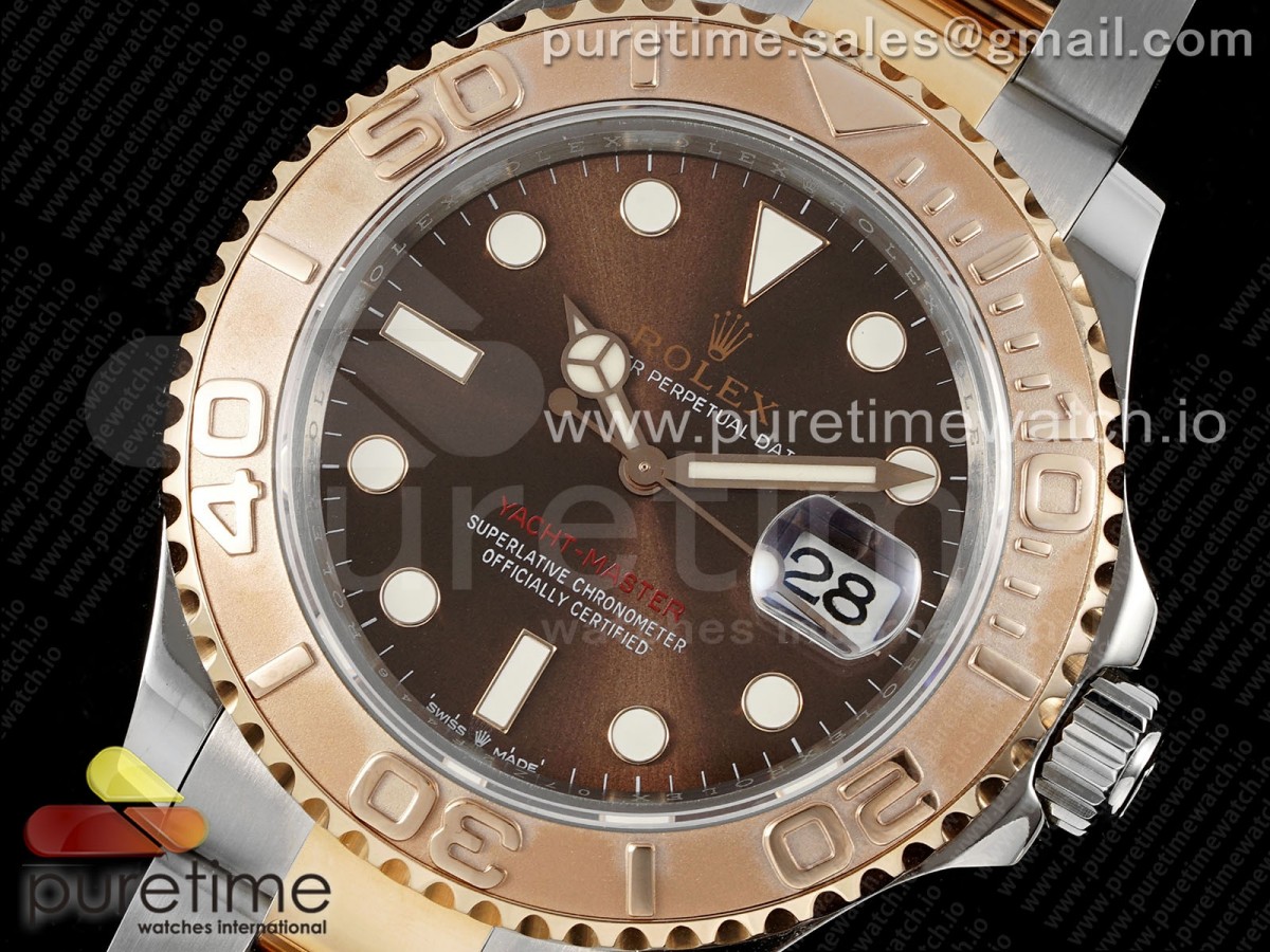 Yacht-Master 126621 SS/RG APSF Brown Dial on SS/RG Bracelet A3235