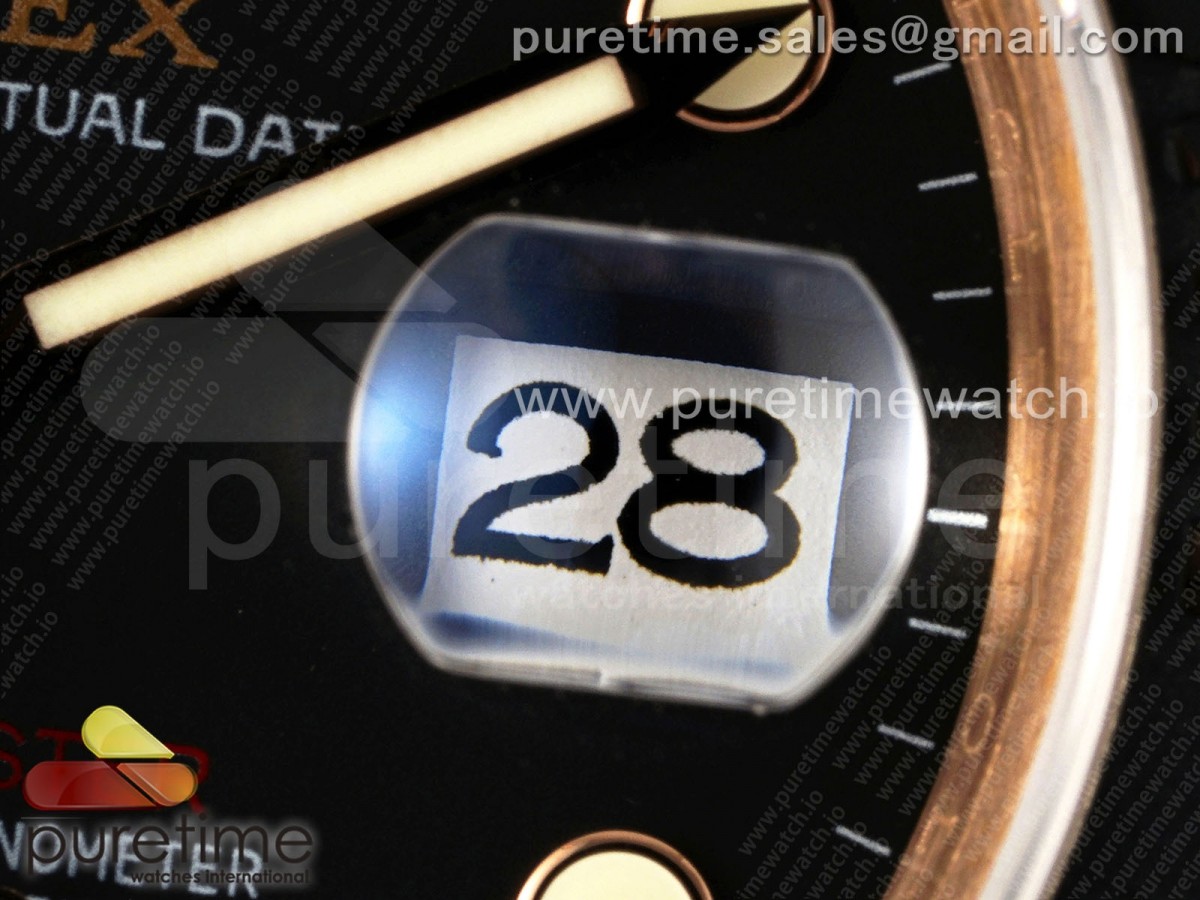Yacht-Master 126655 RG APSF Black Dial on Black Rubber Strap A3235