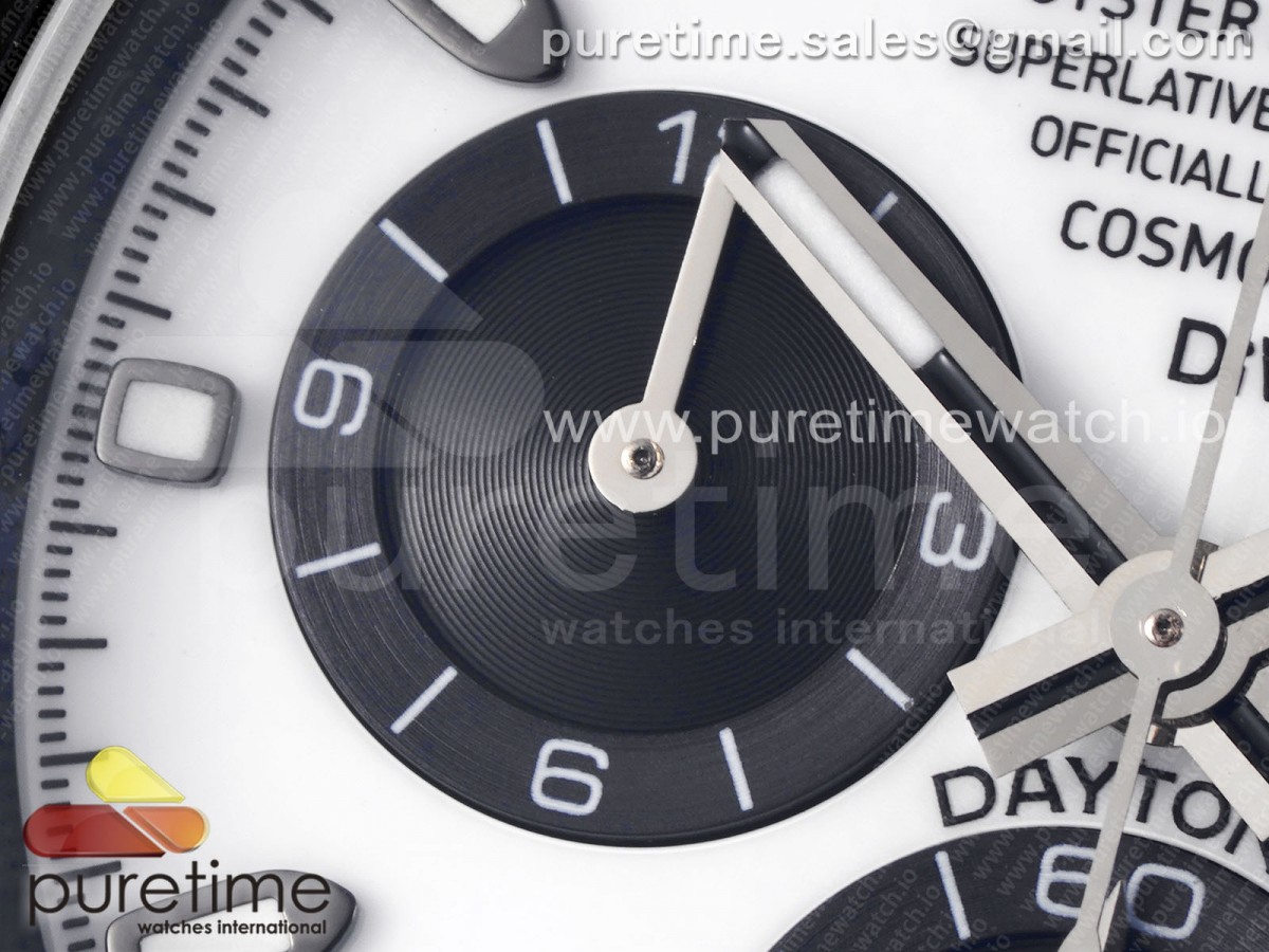 Daytona DIW White Carbon Case and Bezel N6F White/Black Dial on Black Nylon Strap SA4130