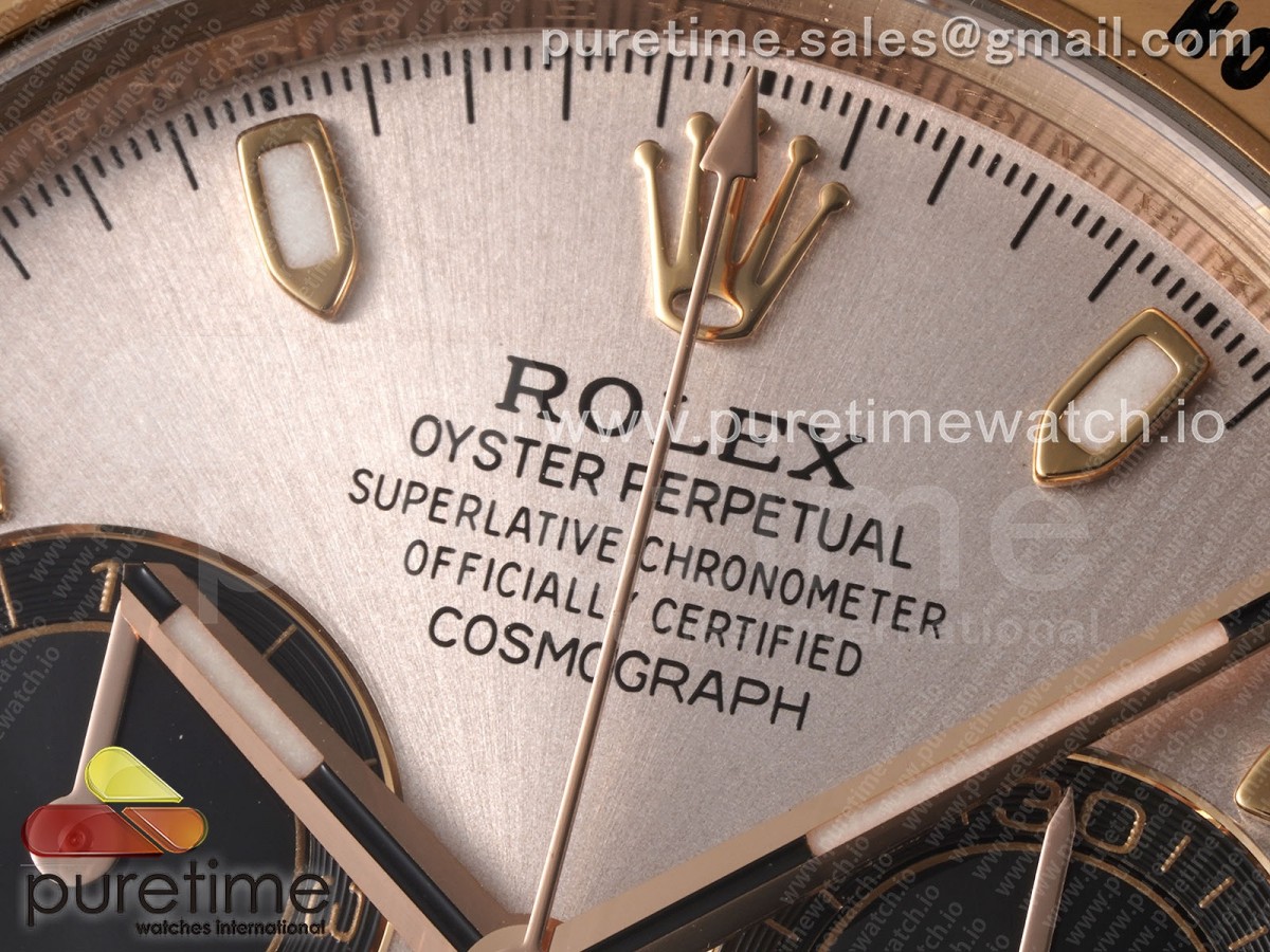 Daytona 116505 Clean Silver Dial RG Markers on RG Bracelet SA4130 V2