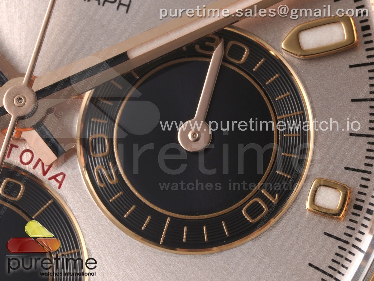 Daytona 116505 Clean Silver Dial RG Markers on RG Bracelet SA4130 V2