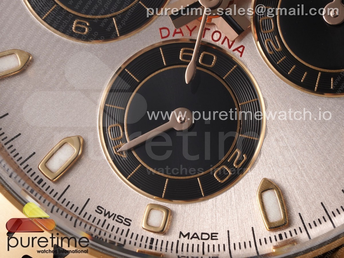 Daytona 116505 Clean Silver Dial RG Markers on RG Bracelet SA4130 V2