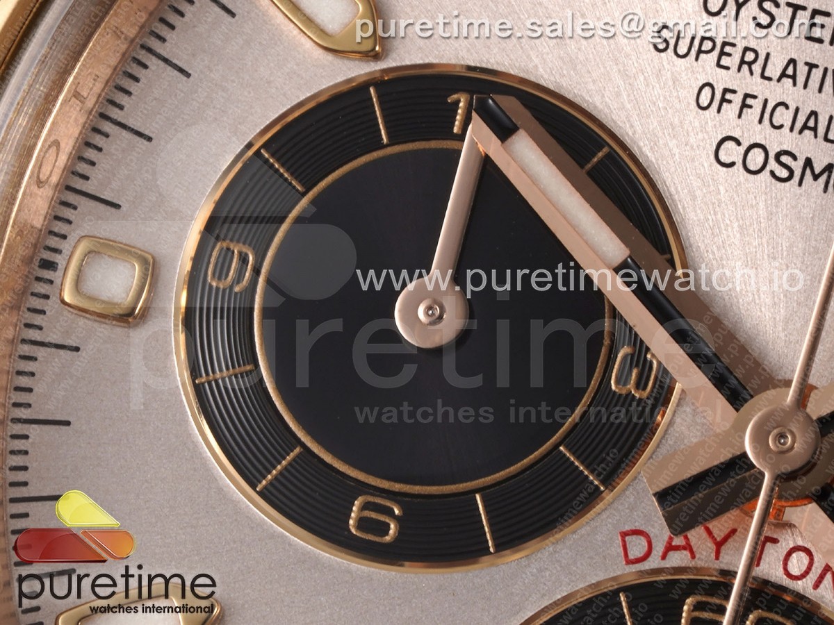 Daytona 116505 Clean Silver Dial RG Markers on RG Bracelet SA4130 V2