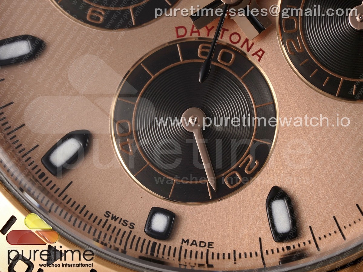 Daytona 116505 Clean RG Dial Black Markers on RG Bracelet SA4130 V2