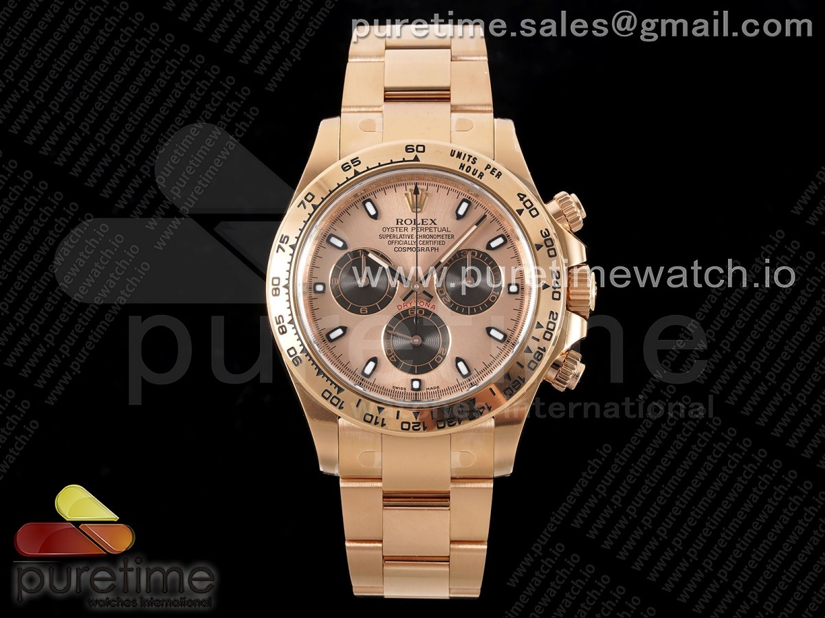 Daytona 116505 Clean RG Dial Black Markers on RG Bracelet SA4130 V2
