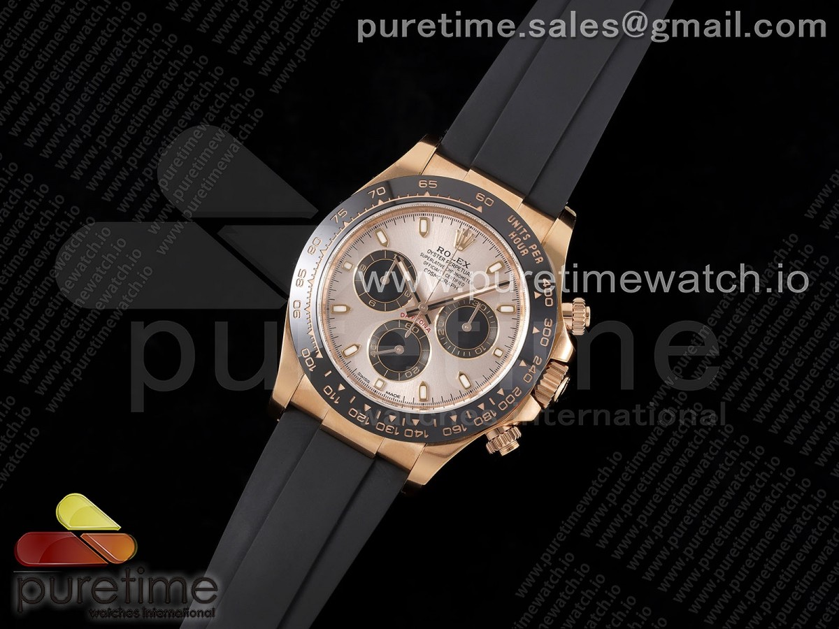 Daytona 116515 Clean Silver Dial RG Markers on Oysterflex Strap SA4130 V2
