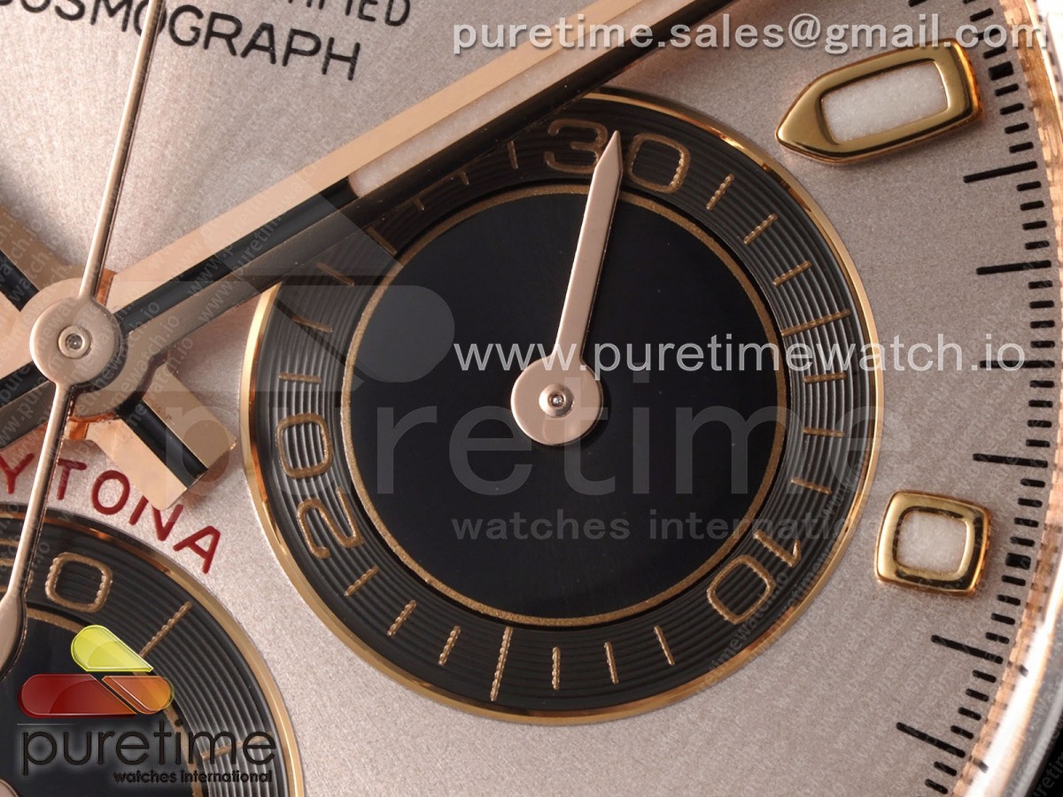 Daytona 116515 Clean Silver Dial RG Markers on Oysterflex Strap SA4130 V2
