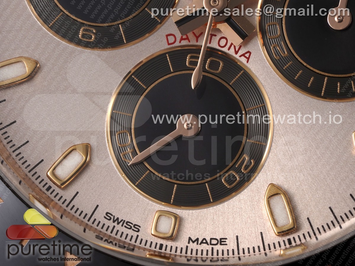 Daytona 116515 Clean Silver Dial RG Markers on Oysterflex Strap SA4130 V2