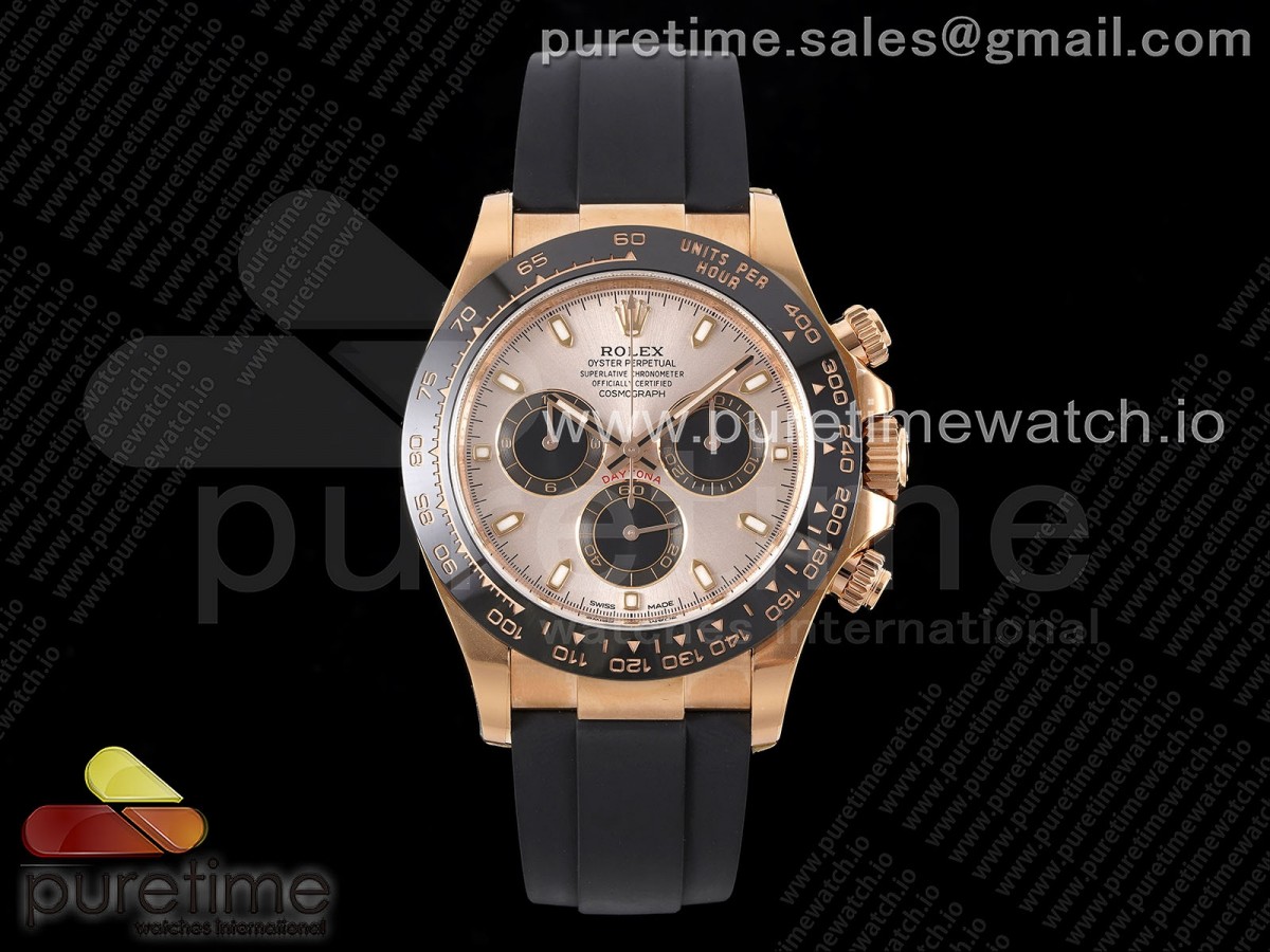 Daytona 116515 Clean Silver Dial RG Markers on Oysterflex Strap SA4130 V2