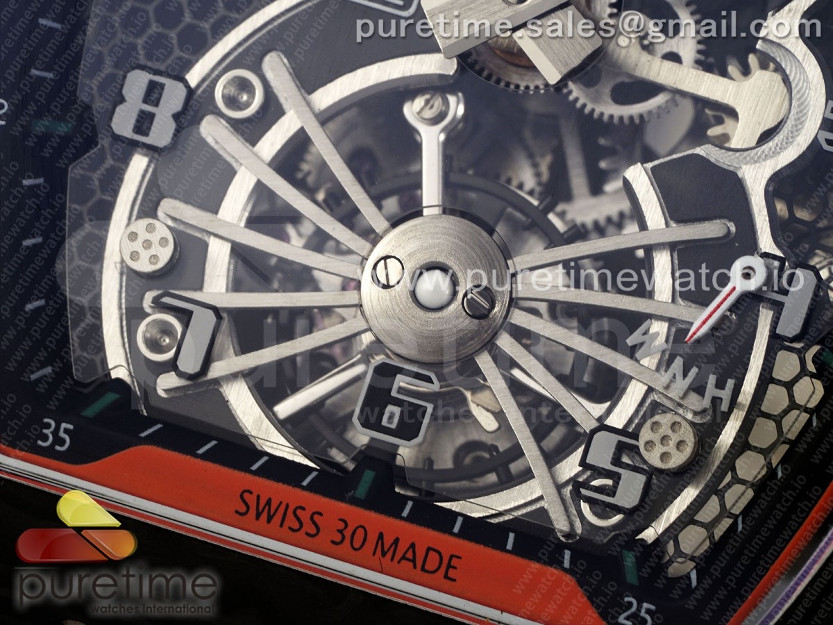 RM21-02 Tourbillon NTPT RMF Skeleton Dial on Black Nylon Strap