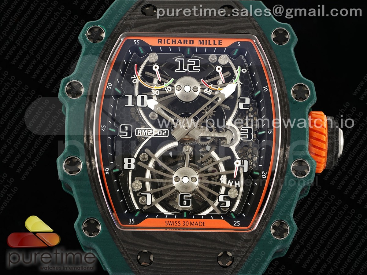 RM21-02 Tourbillon NTPT RMF Skeleton Dial on Black Nylon Strap