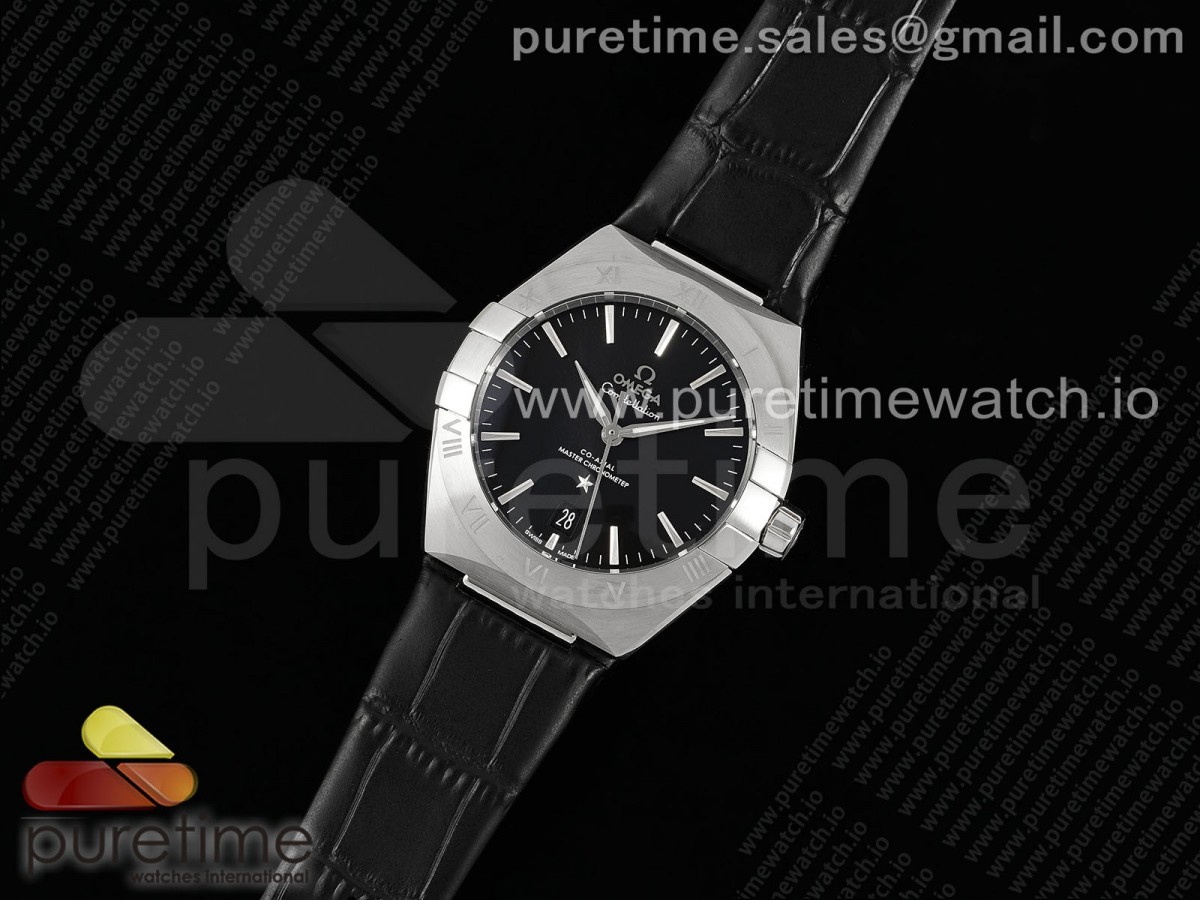 Constellation SS VSF Black Dial on Black Gummy Strap A8900