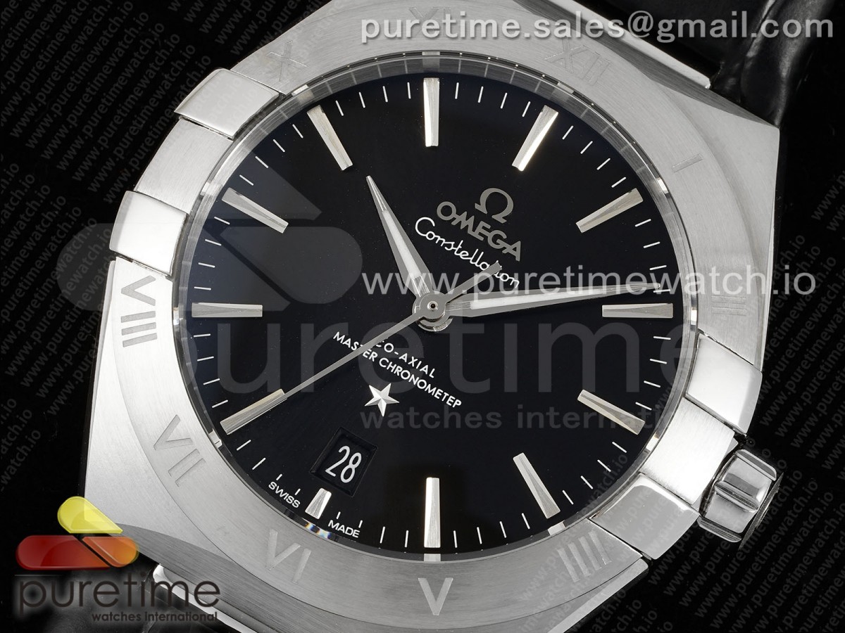 Constellation SS VSF Black Dial on Black Gummy Strap A8900