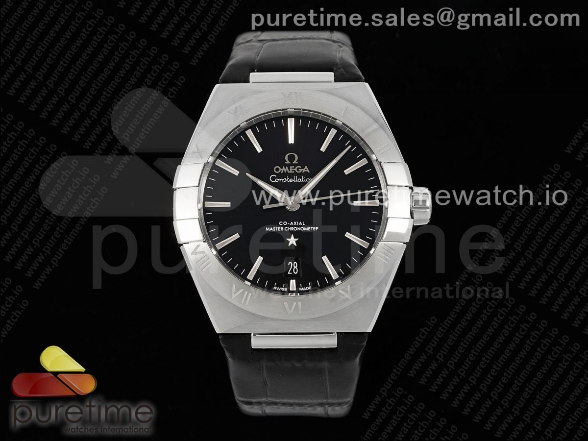 Constellation SS VSF Black Dial on Black Gummy Strap A8900