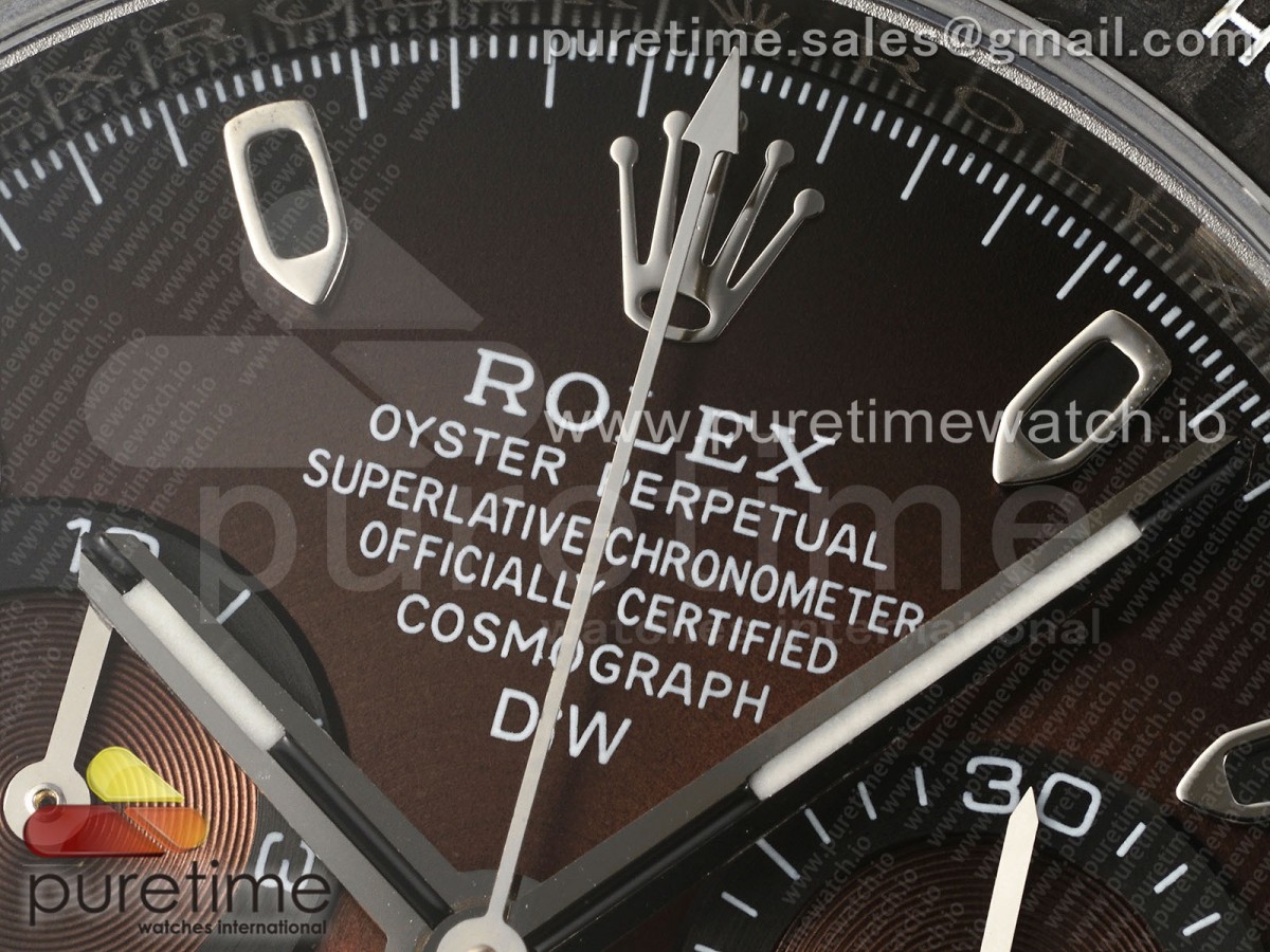 Daytona DIW Carbon/SS Case and Bezel DIWF Edition Brown Dial on Brown Nylon Strap A7750