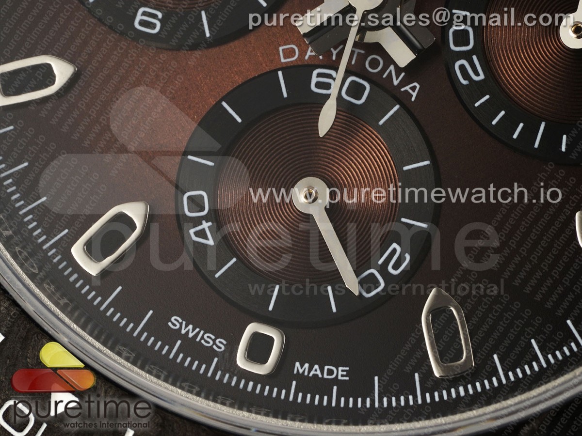 Daytona DIW Carbon/SS Case and Bezel DIWF Edition Brown Dial on Brown Nylon Strap A7750