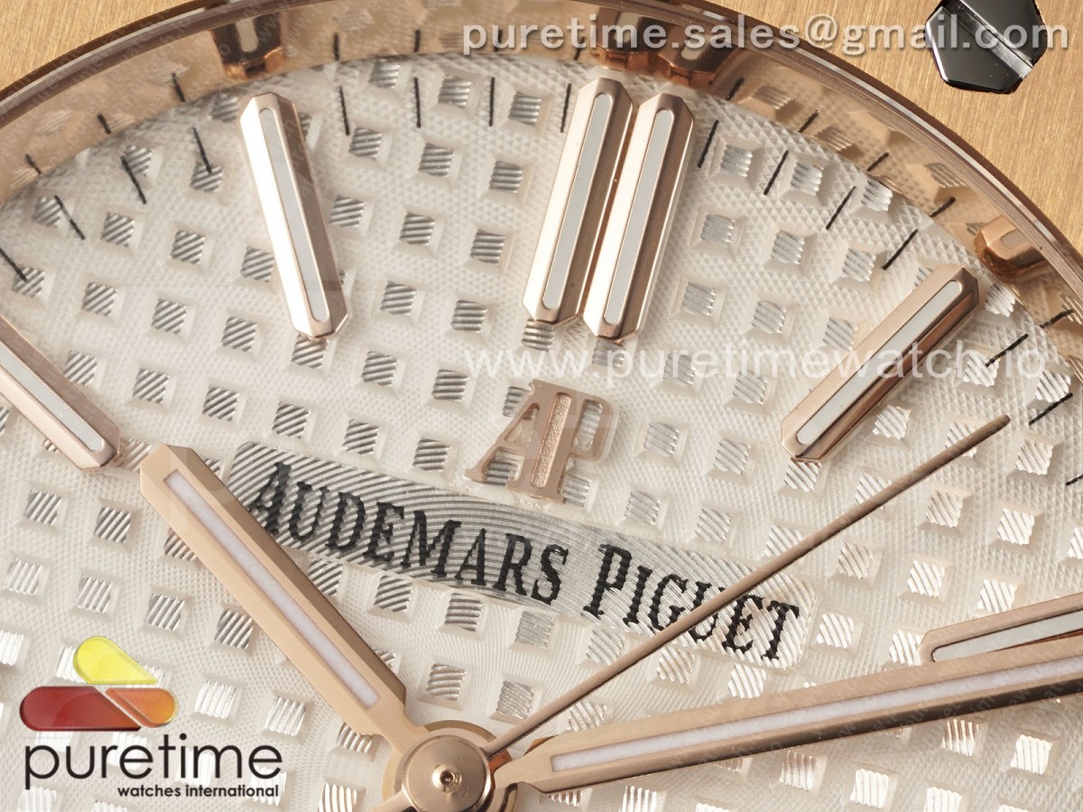 Royal Oak 37mm 15450 RG IPF White Dial on RG Bracelet SA3120