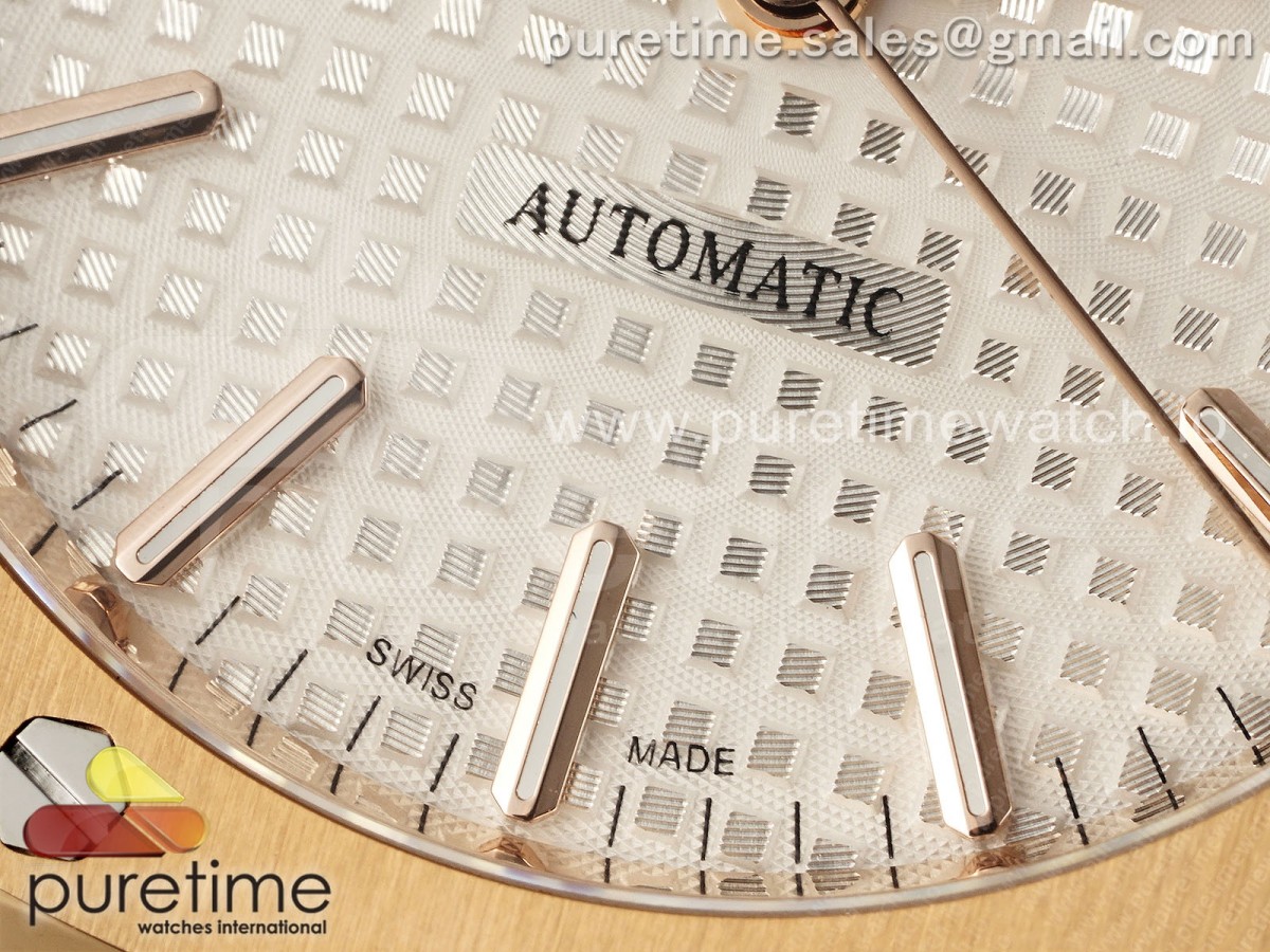 Royal Oak 37mm 15450 RG IPF White Dial on RG Bracelet SA3120