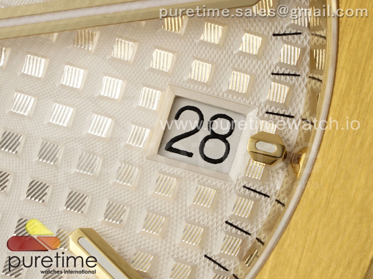 Royal Oak 37mm 15450 YG IPF White Dial on YG Bracelet SA3120