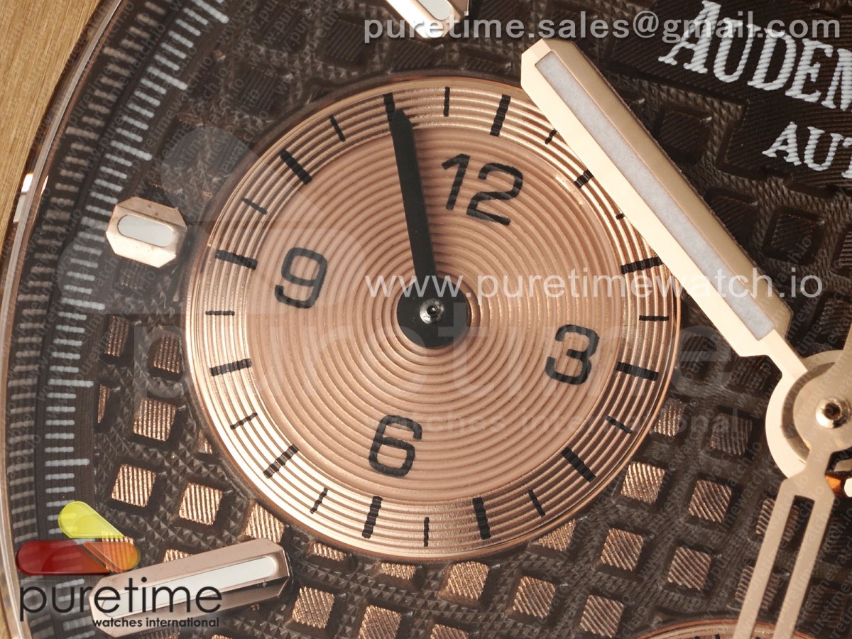 Royal Oak Chrono 26331 RG IPF Brown/RG Dial on RG Bracelet A7750