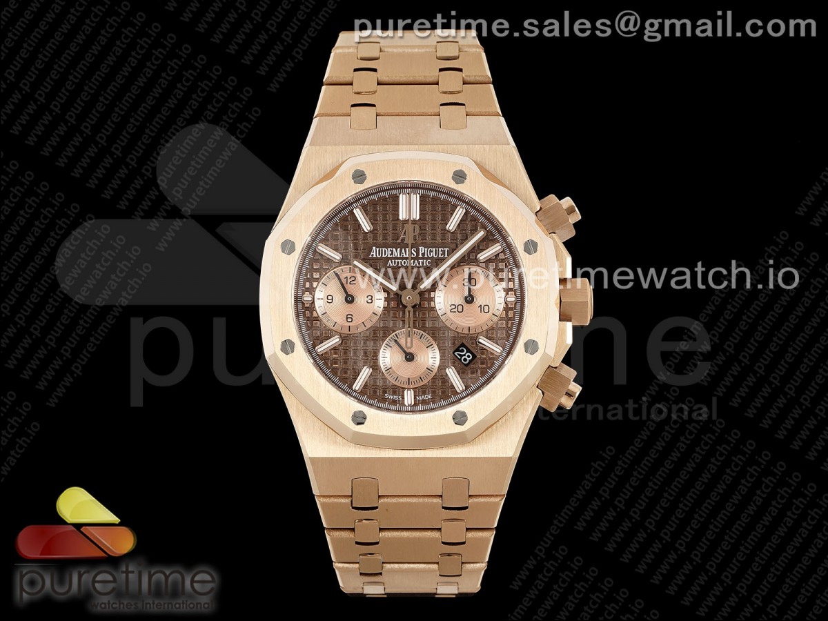 Royal Oak Chrono 26331 RG IPF Brown/RG Dial on RG Bracelet A7750