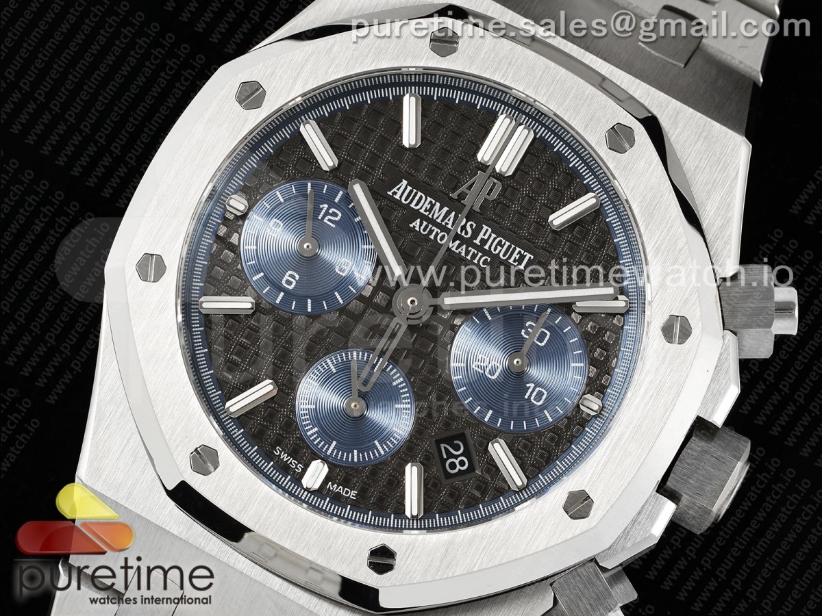 Royal Oak Chrono 26331 SS IPF Gray/Blue Dial on SS Bracelet A7750