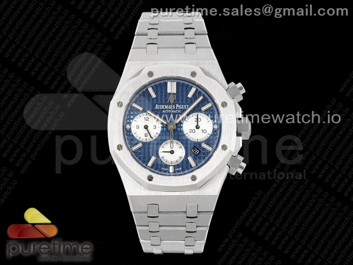 Royal Oak Chrono 26331 SS IPF Blue/White Dial on SS Bracelet A7750