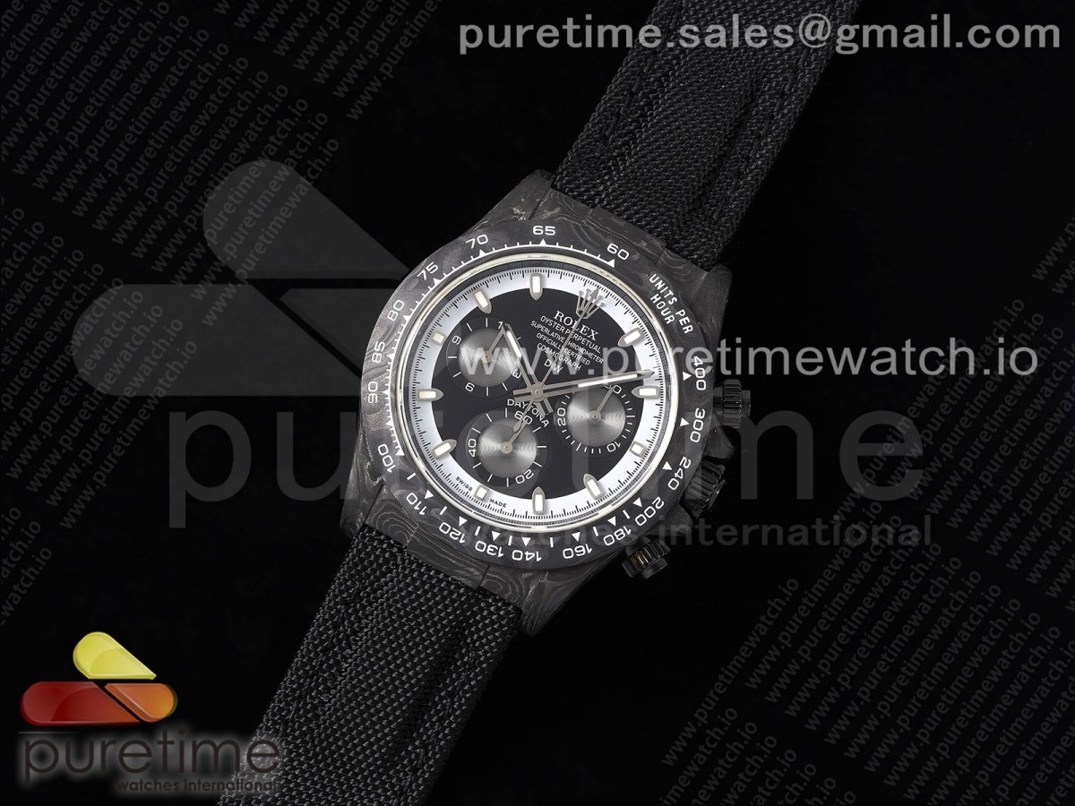 Daytona DIW Carbon N6F Black/White Dial on Black Nylon Strap SA4130 V2
