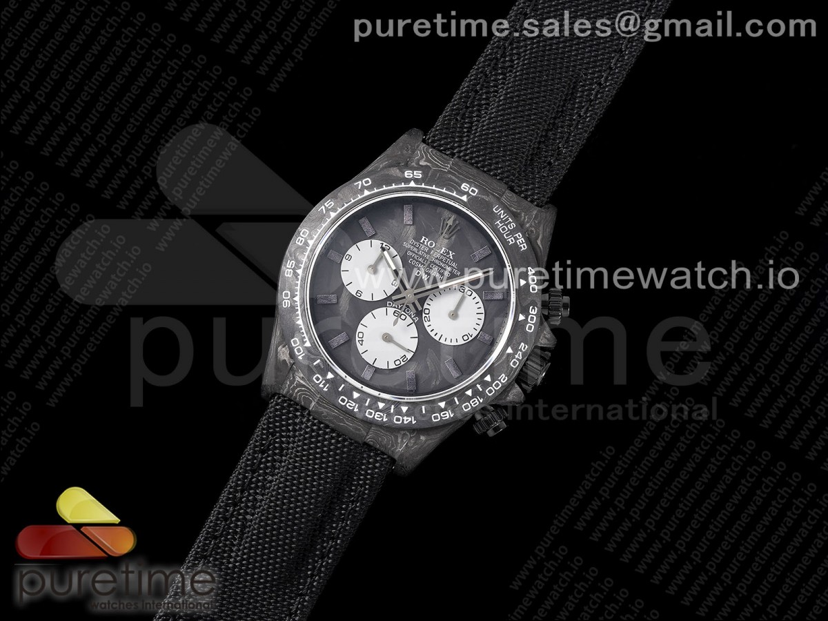 Daytona DIW Carbon N6F Carbon/White Dial on Black Nylon Strap SA4130 V2