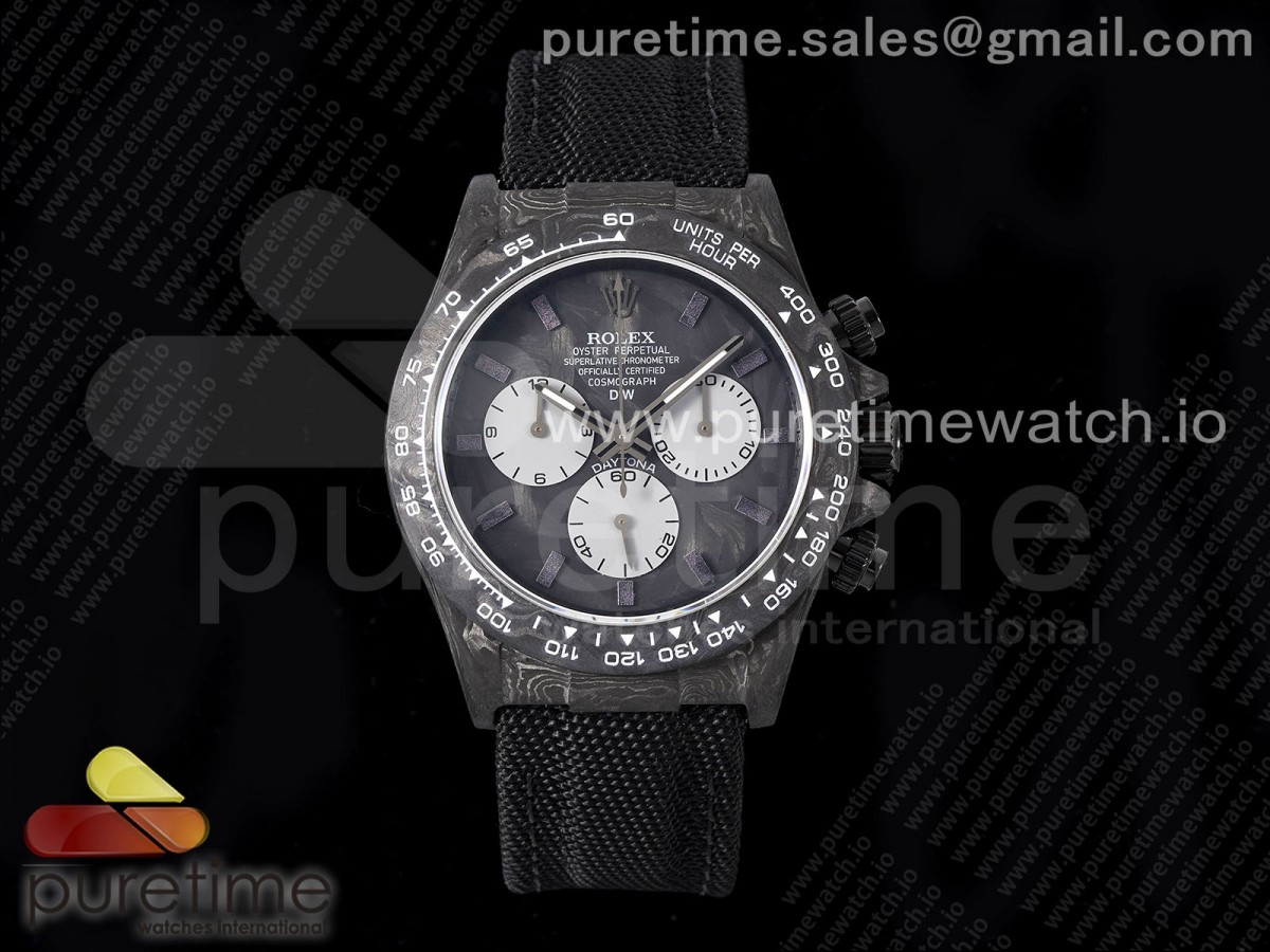 Daytona DIW Carbon N6F Carbon/White Dial on Black Nylon Strap SA4130 V2