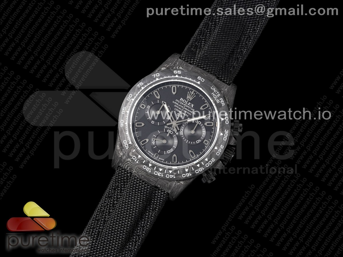 Daytona DIW Carbon N6F Black Dial on Black Nylon Strap SA4130 V2