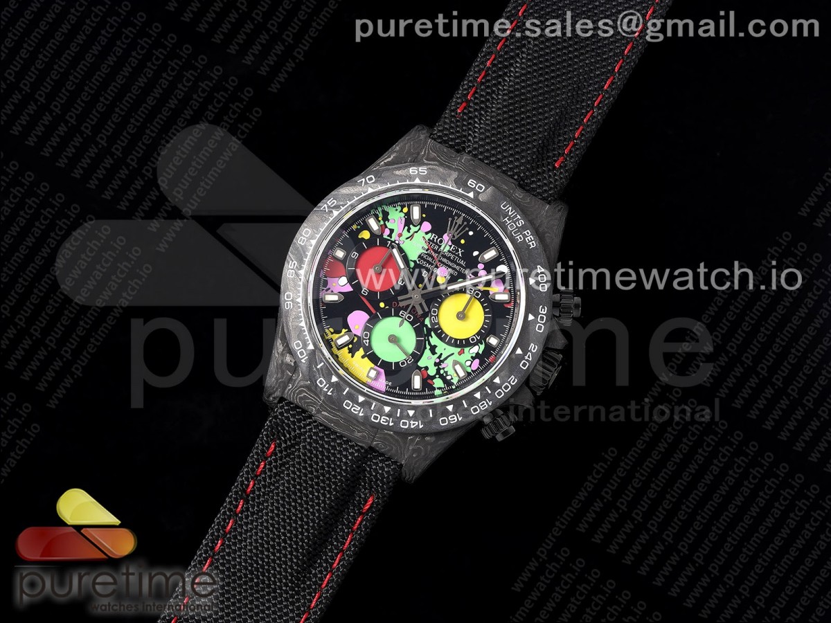 Daytona DIW Carbon N6F Colorful Dial on Black Nylon Strap SA4130 V2