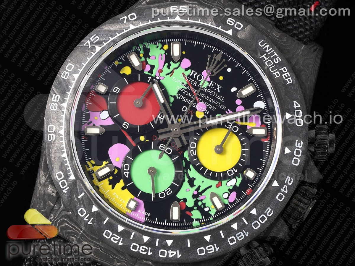 Daytona DIW Carbon N6F Colorful Dial on Black Nylon Strap SA4130 V2