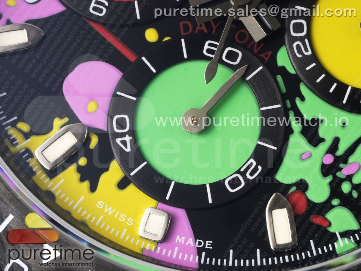 Daytona DIW Carbon N6F Colorful Dial on Black Nylon Strap SA4130 V2