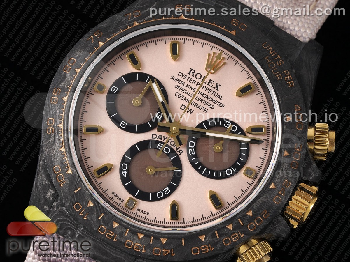 Daytona DIW Carbon N6F Purple/Brown Dial on Purple/Brown Nylon Strap SA4130 V2