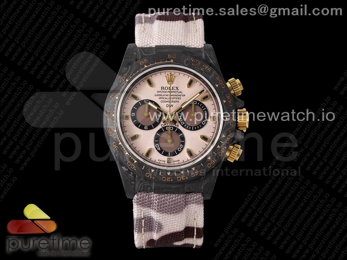 Daytona DIW Carbon N6F Purple/Brown Dial on Purple/Brown Nylon Strap SA4130 V2
